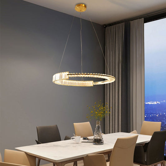Catalyst Modern Crystal Pendant Light Fixture,Finish Hanging Lighting Crystal Chandelier for Living Room,LED Kitchen Lighting,Hallway,1-PK