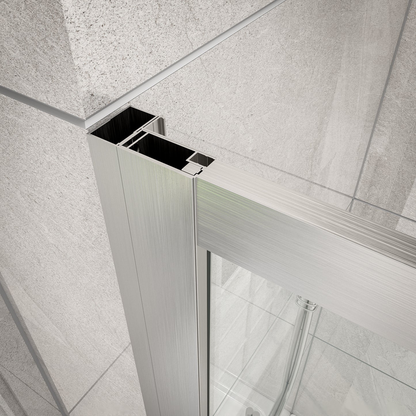 Holden 50-54"W x 70"H Easy Clean Shatter Proof Double Framed Sliding Shower Door with 1/4" (6mm) Clear SGCC Tempered Glass,Brush Nickel