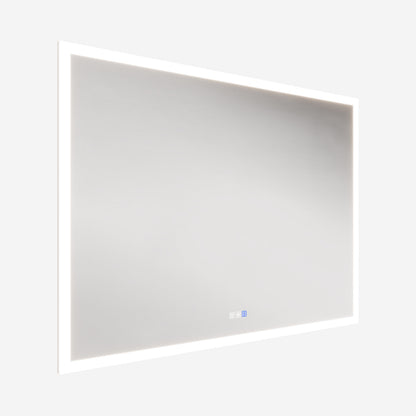 Solen 48" x 36" Frameless Rectangular Lighted Vanity Mirror with Anti-Fog and Bright LED Lighting Bathroom mirror