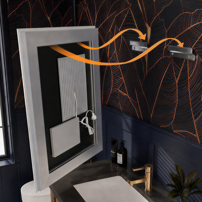 Solen 36" x 36" Frameless Rectangular Lighted Vanity Mirror with Anti-Fog and Bright LED Lighting Bathroom mirror