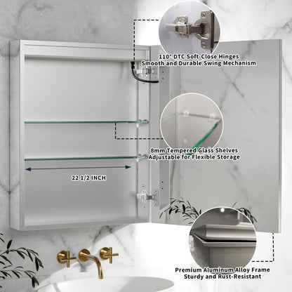 Rim-s medicine cabinet aluminum frame and cabinet construction detail
