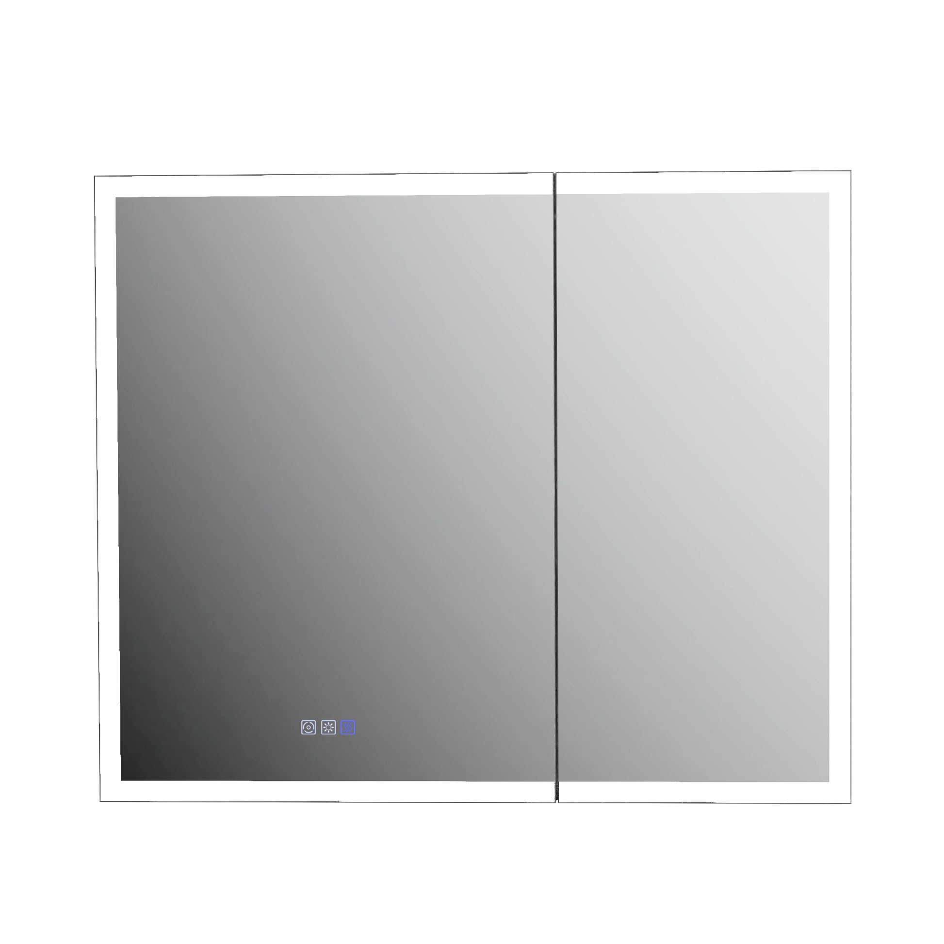 ExBrite 36"W x 30"H LED Medicine Cabinet with Anti-Fog, Stepless Color Temperature and Dimming, Adjustable Shelves, Aluminum Frame, Recessed or Surface Mount - ExBriteUSA