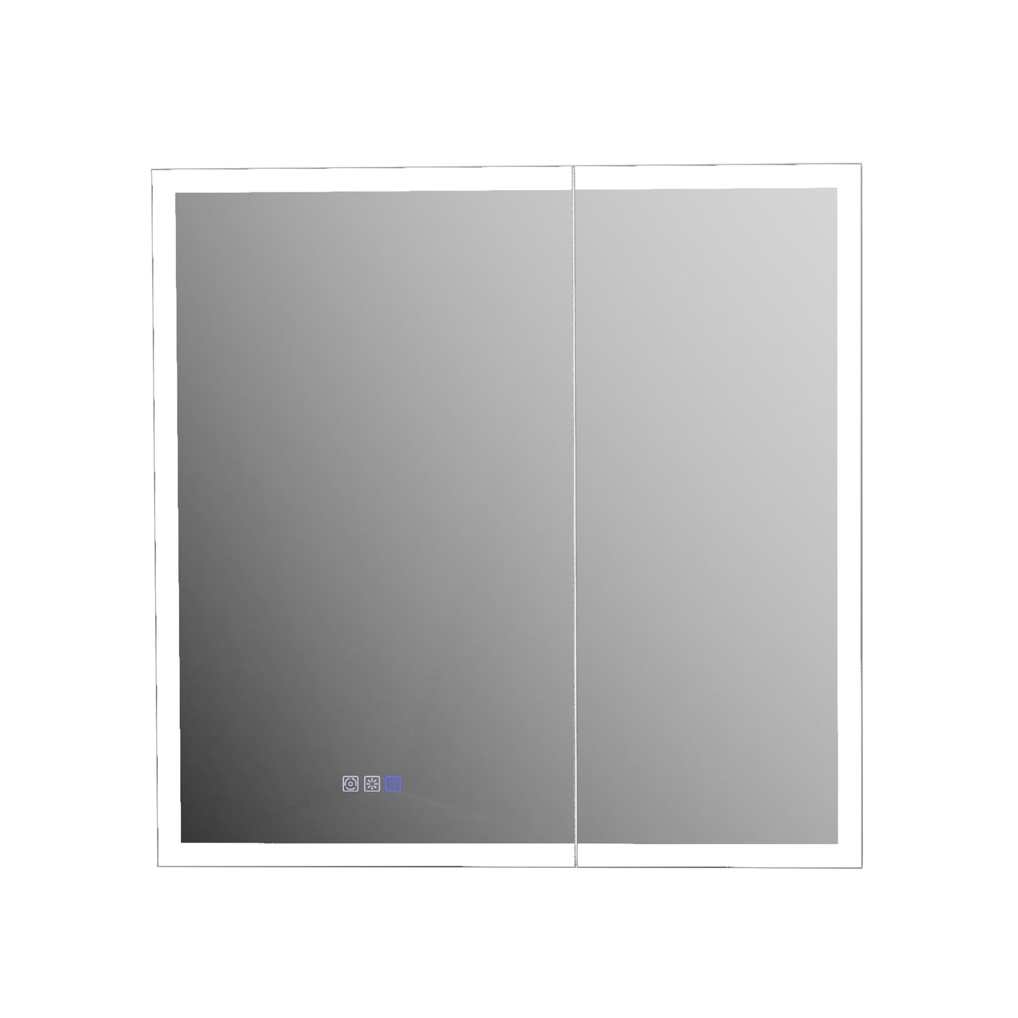 ExBrite 30"W x 30"H LED Medicine Cabinet with Anti-Fog, Stepless Color Temperature and Dimming, Adjustable Shelves, Aluminum Frame, Recessed or Surface Mount - ExBriteUSA