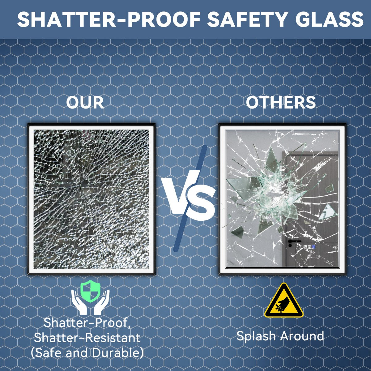 Verloar 30" W x 36" H Framed Lighted Bathroom  Mirror,Dimmable,Anti Fog,Front-Lit Illumination,Matte Black