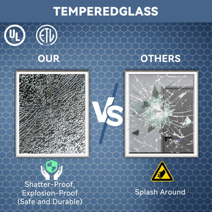 Verloar 30" W x 36" H Lighted Bathroom  Mirror,Dimmable,Anti Fog,Front-Lit Illumination