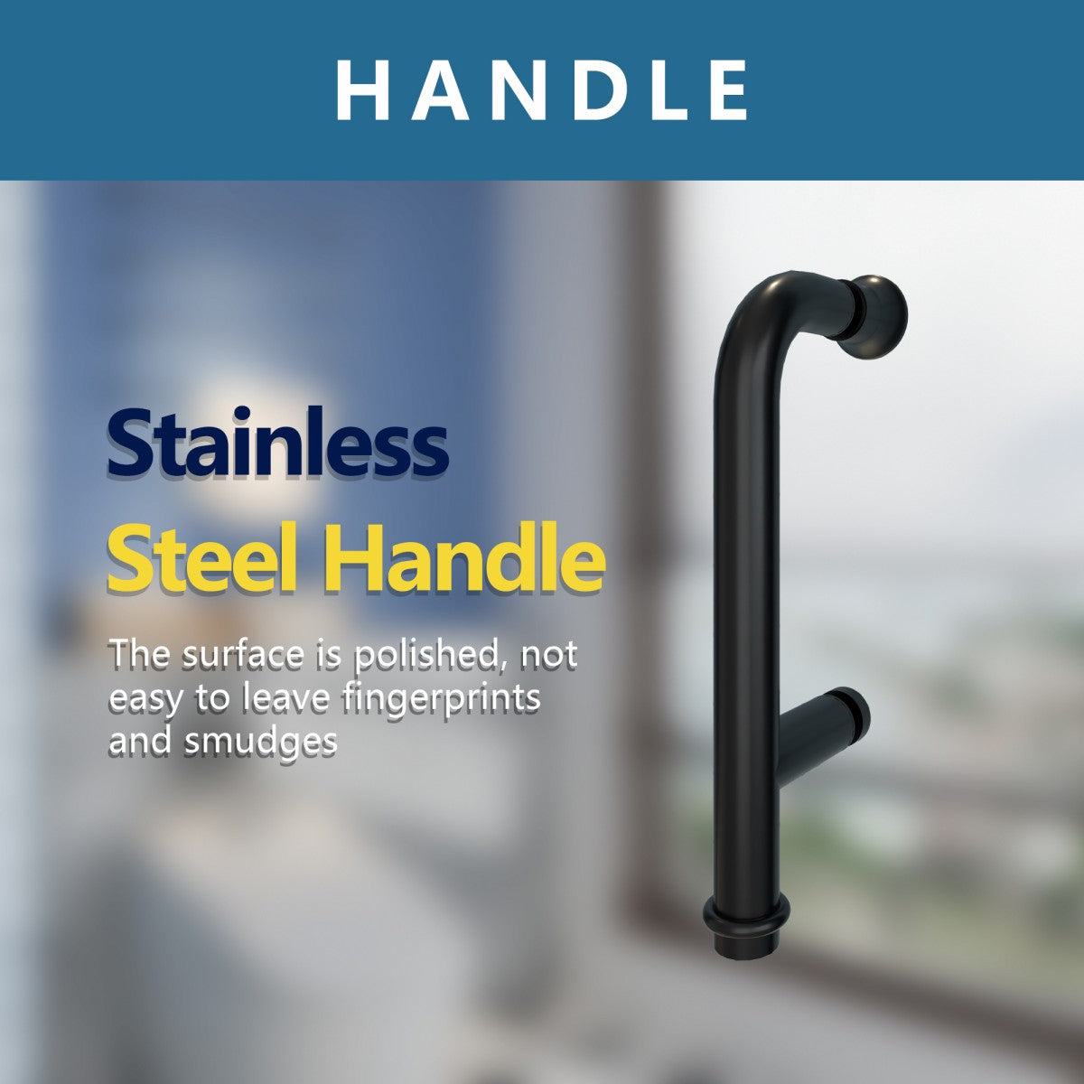 Exbrite Adapt Bifold Shower Door 30-32 in.W x 72 in.H Pivot Swing Shower Doors,Matte Black,Tempered Shower Glass - ExBriteUSA