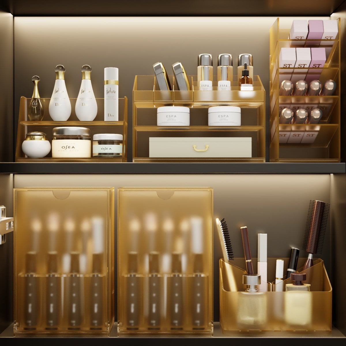 Premium Acrylic Medicine Cabinet Organizer Set – Elegant Storage for Everyday Essentials