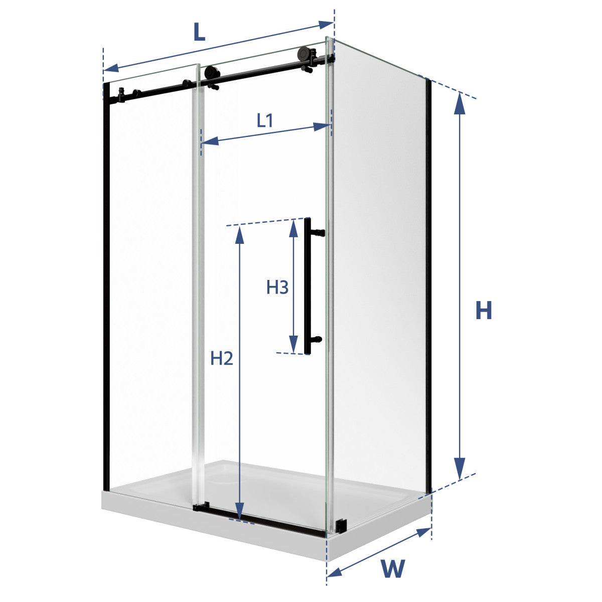 Custom Shower Door | 10mm SGCC Tempered Glass Single Active Panel Shower Enclosure