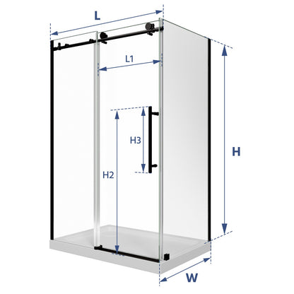Custom Shower Door | 10mm SGCC Tempered Glass Single Active Panel Shower Enclosure