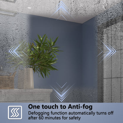 Boost 60" W x 32" H LED Lighted Bathroom Medicine Cabinet with Mirror Recessed or Surface led Medicine Cabinet