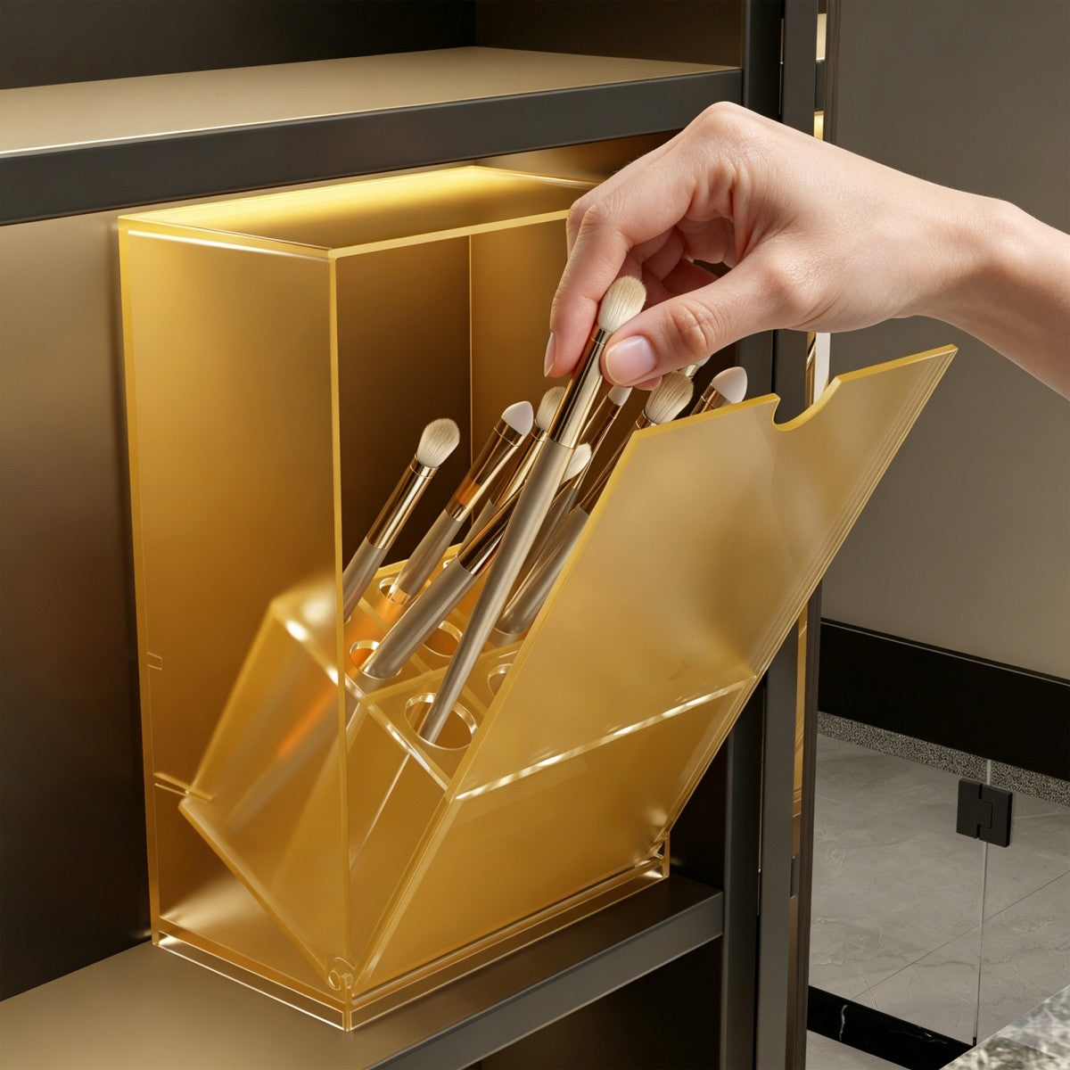 Luxury Makeup Brush Organizer