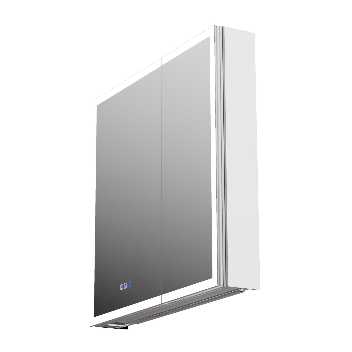 ExBrite 30"W x 30"H LED Medicine Cabinet with Anti-Fog, Stepless Color Temperature and Dimming, Adjustable Shelves, Aluminum Frame, Recessed or Surface Mount - ExBriteUSA
