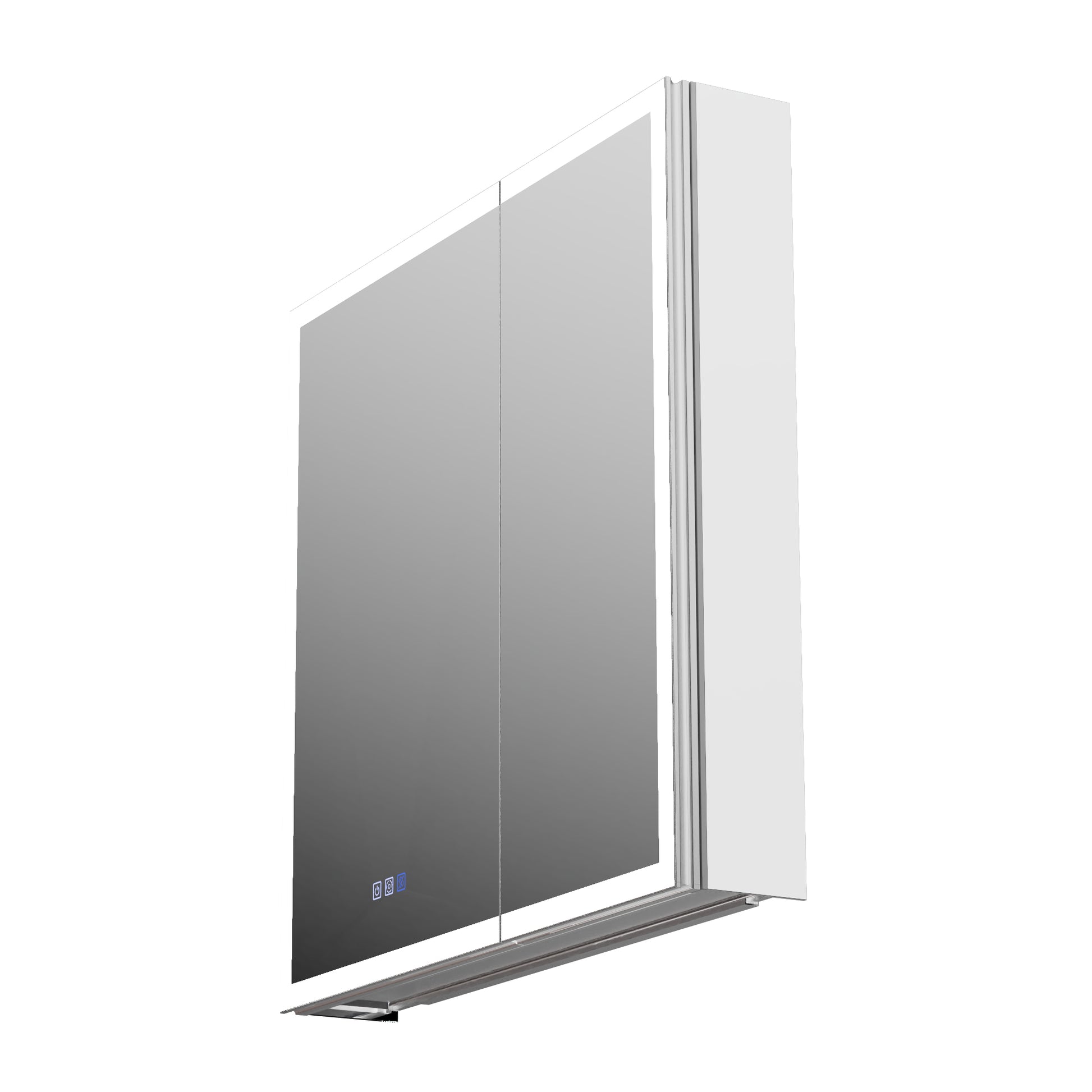 ExBrite 30"W x 30"H LED Medicine Cabinet with Anti-Fog, Stepless Color Temperature and Dimming, Adjustable Shelves, Aluminum Frame, Recessed or Surface Mount - ExBriteUSA