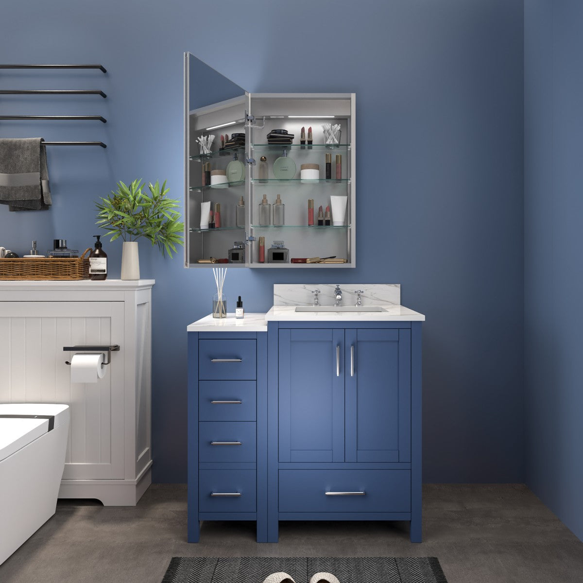 Bathroom Medicine Cabinet with Mirror and Lights 20" W x 32" H LED - Boost-M2