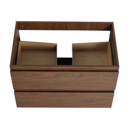 30' Wall-Mounted Bathroom Vanity With Ceramic Sink, KD-Package,2-Soft Close Drawers, KD-Package