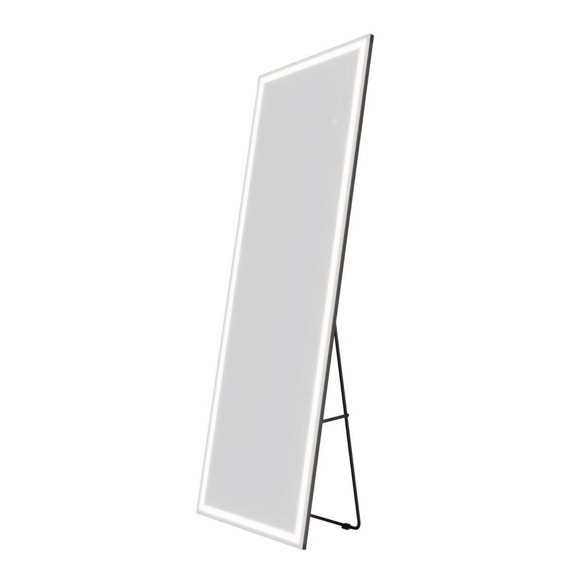 Nivor 71"x24" Dimmable LED Full-Length Floor Framed Mirror with Stand, 3-Color Lights & Wall-Mount Option