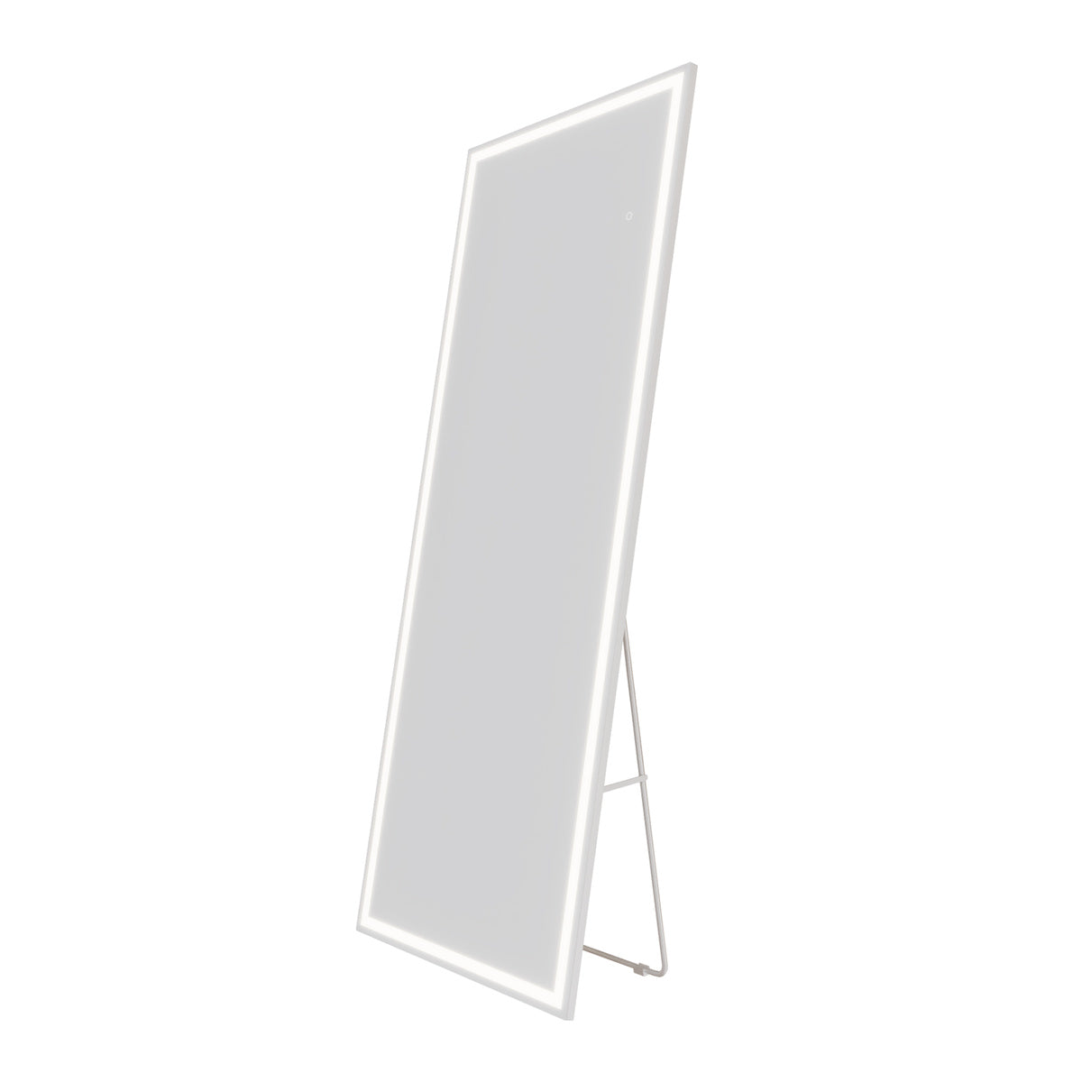 Nivor 80"x32" Dimmable LED Full-Length Floor Framed Mirror with Stand, 3-Color Lights & Wall-Mount Option