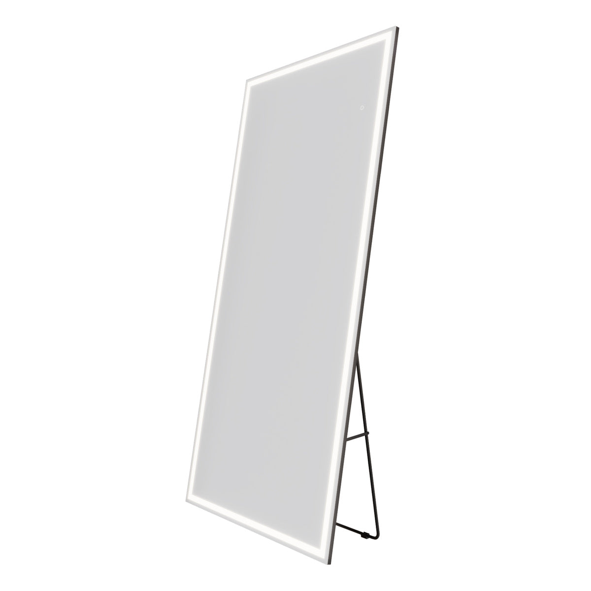 Nivor 80"x36" Dimmable LED Full-Length Floor Framed Mirror with Stand, 3-Color Lights & Wall-Mount Option