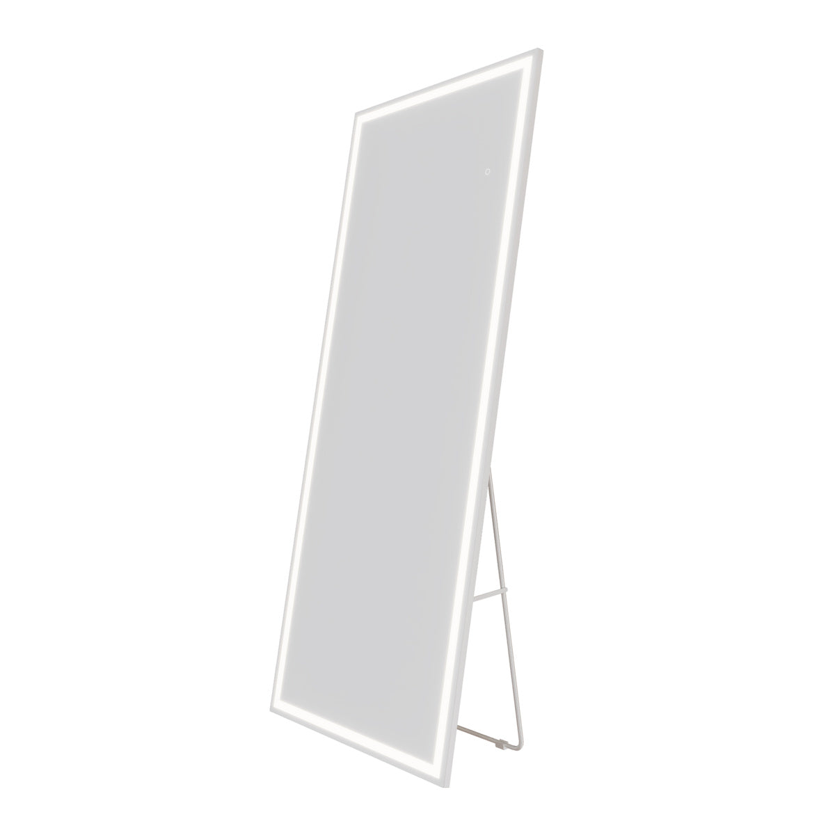 Nivor 71"x28" Dimmable LED Full-Length Floor Framed Mirror with Stand, 3-Color Lights & Wall-Mount Option