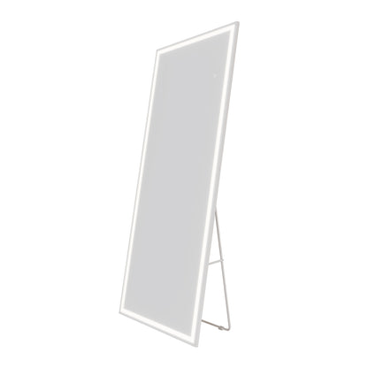 Nivor 71"x28" Dimmable LED Full-Length Floor Framed Mirror with Stand, 3-Color Lights & Wall-Mount Option