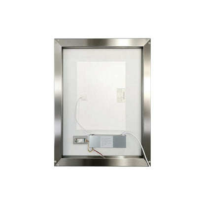 30"W x 36"H Lighted Mirrors | Verloar Brushed Nickel Front-Lit Mirror