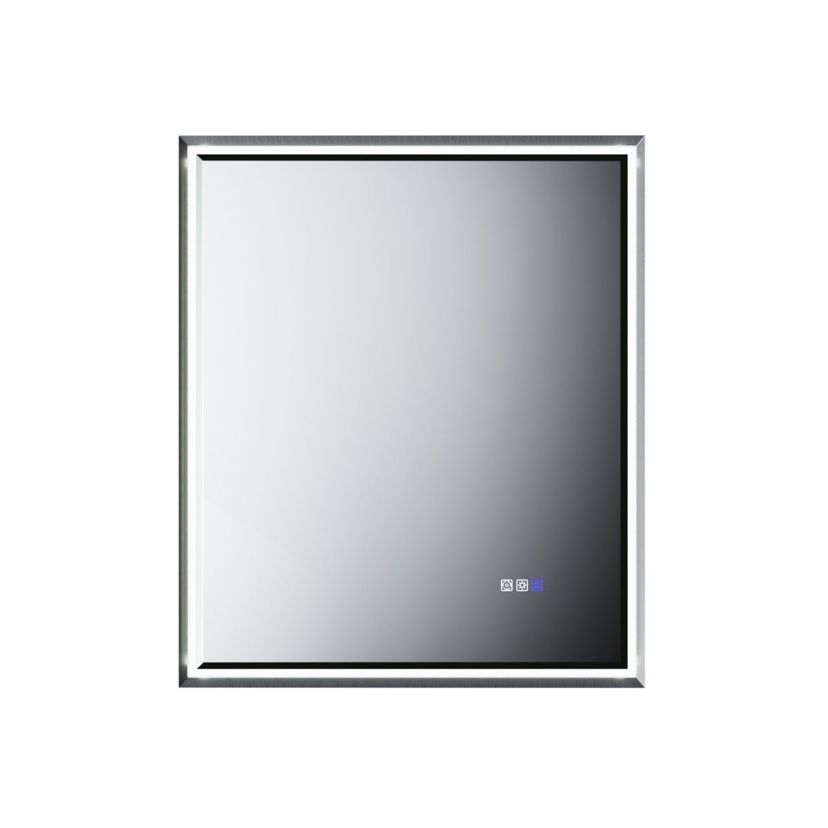 30"W x 36"H Lighted Mirrors | Verloar Brushed Nickel Front-Lit Mirror