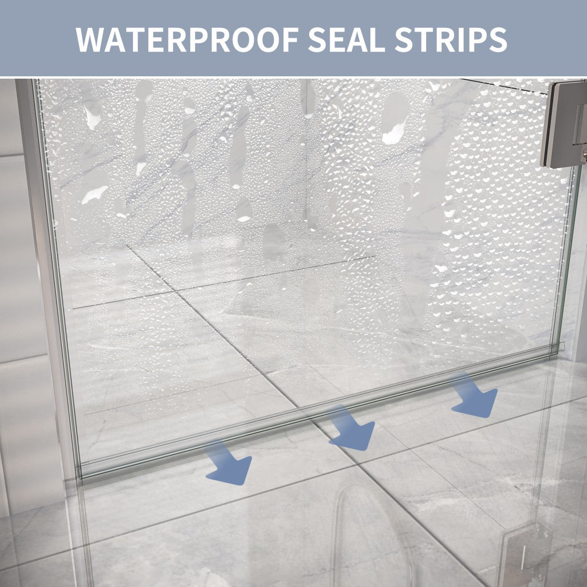 Valor Shower Door 24in.W x 72in.H Semi-Frameless Hinged Shower Door,Shower Room Glass Door with Clear Tempered Shower Glass Panel,Chrome