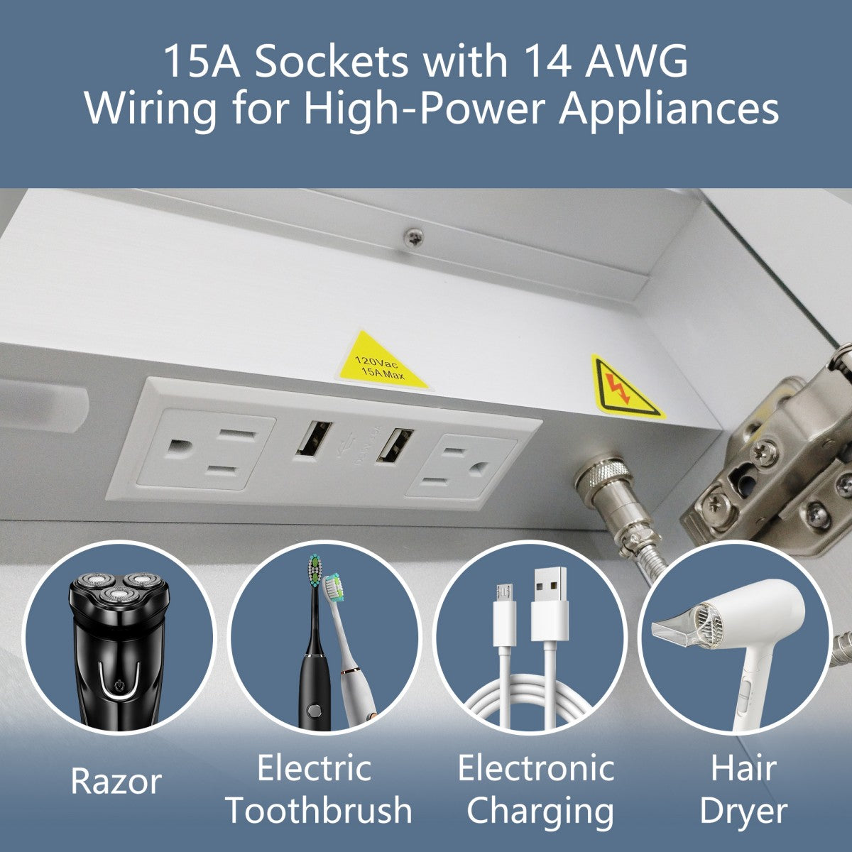 Boost-M1 52" W x 26" H Combination Medicine Cabinet with Mirror led Lighted Medicine Cabinet