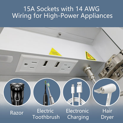Boost-M1 52" W x 26" H Combination Medicine Cabinet with Mirror led Lighted Medicine Cabinet