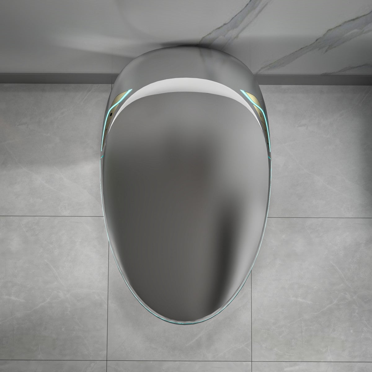EP Exbrite Unique Smart Toilet with Bidet Built In, Intelligent One Piece Toilet For Modern Bathroom, Auto Open/Close Seat, Foot Sensor, LED Display,Night Light, Warm Water & Dryer,Grey