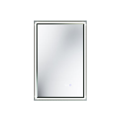 Verloar 22" W x 34" H Lighted Bathroom Mirror - Dimmable, Anti-Fog, Front-Lit Illumination in Brushed Nickel