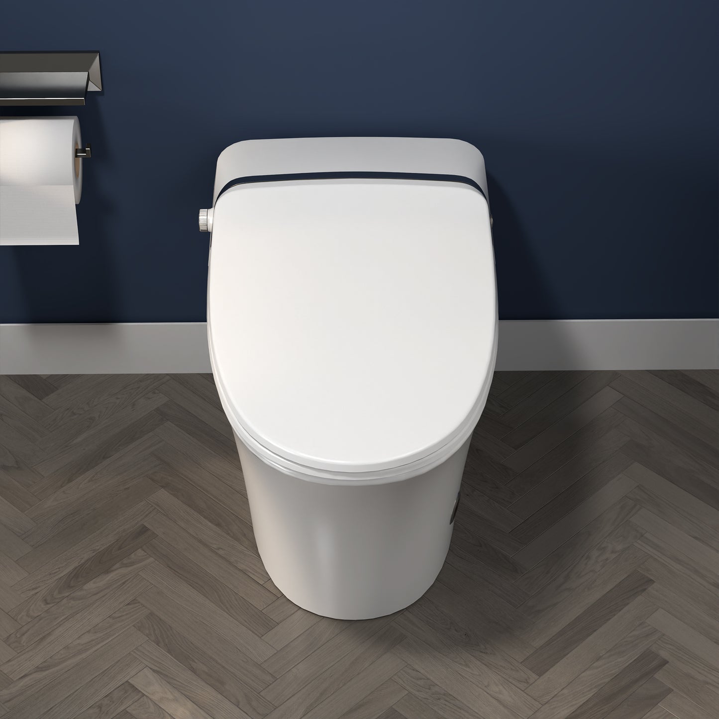 ExBrite Luxury Smart Toilet with Dryer,Warm Water,Elongated Bidet,Heated Seat,Remote Control,Night Light,Power Outage Flushing,Soft Close