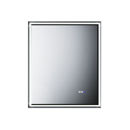 30"W x 36"H Lighted Mirrors | Verloar Brushed Nickel Front-Lit Mirror