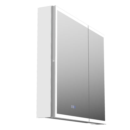 ExBrite 36"W x 30"H LED Medicine Cabinet with Anti-Fog, Stepless Color Temperature and Dimming, Adjustable Shelves, Aluminum Frame, Recessed or Surface Mount - ExBriteUSA