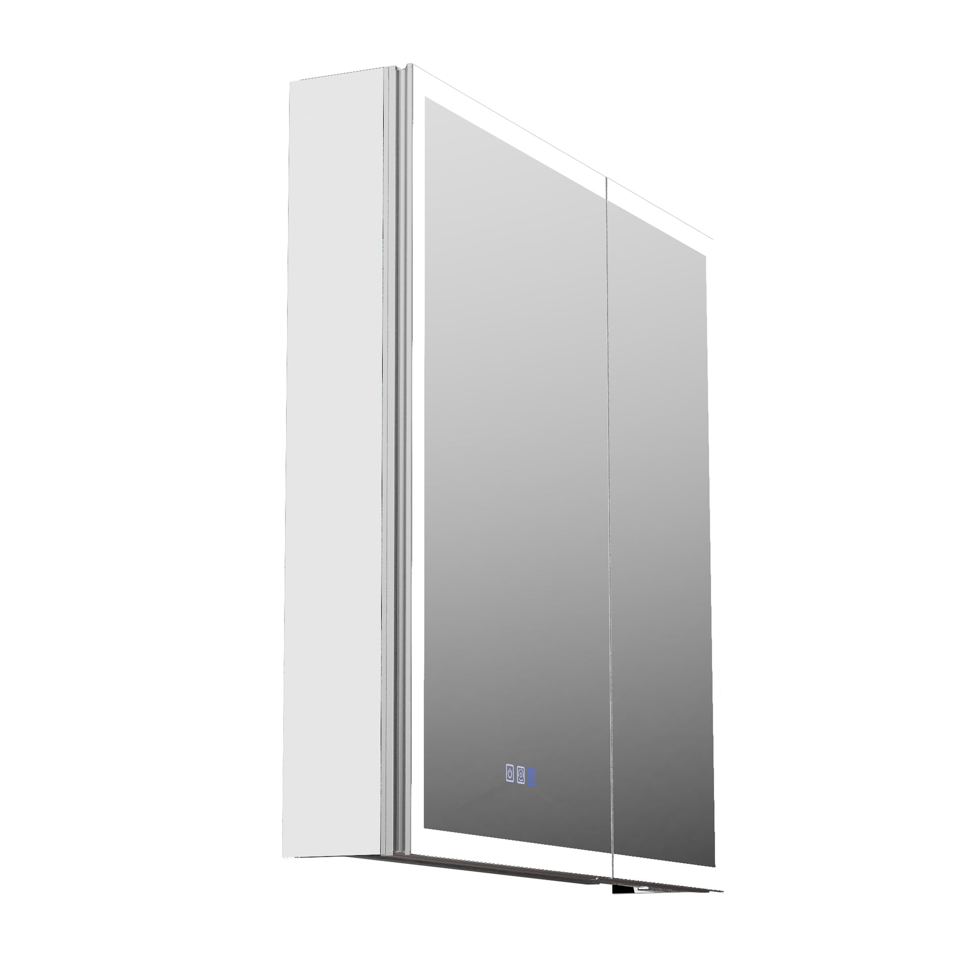 ExBrite 30"W x 30"H LED Medicine Cabinet with Anti-Fog, Stepless Color Temperature and Dimming, Adjustable Shelves, Aluminum Frame, Recessed or Surface Mount - ExBriteUSA