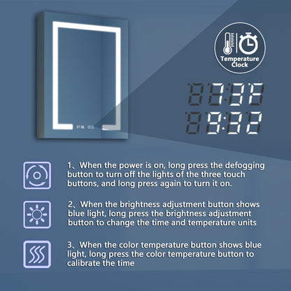 Boost-M2 60" W x 32" H Combination Medicine Cabinet with Mirror led Lighted Medicine Cabinet