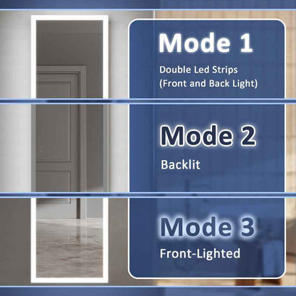 Allsum 20-1/8" x 70-1/8" Lighted Frameless Single Door Medicine Cabinet