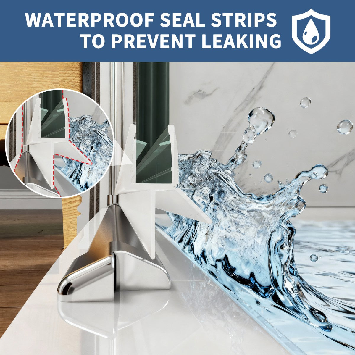 Adapt-E 30in.W x 72 in.H Bifold Frameless Folding Glass Shower Doors,Chrome Finish,Pivot Swing Shower Doors,1/4 in.Fold Clear Glass