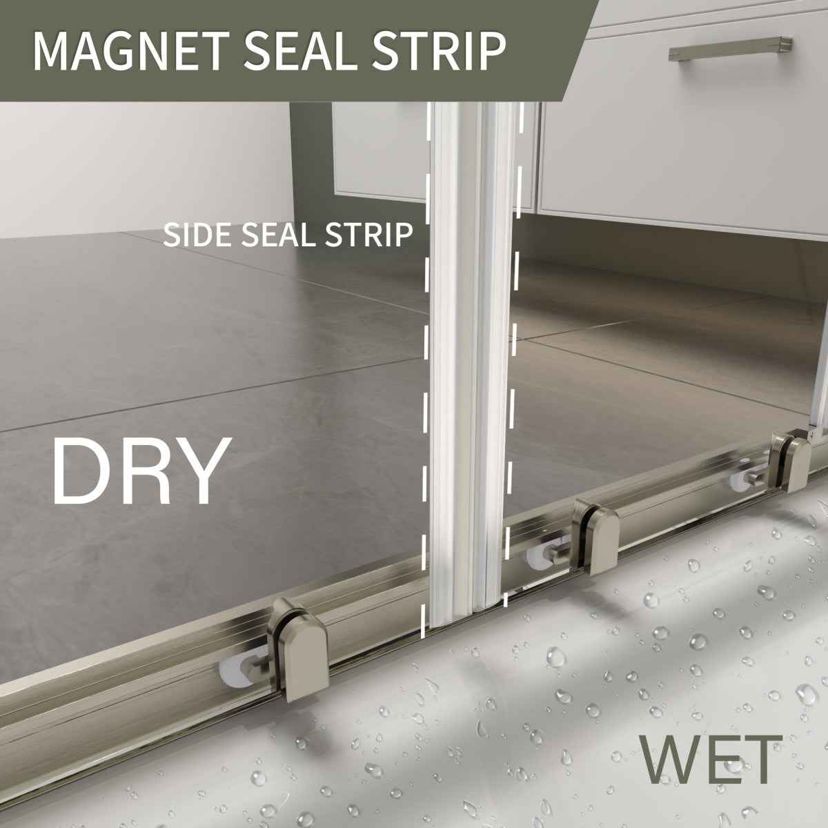 Holden 50-54.W x 70.H Easy Clean Double Framed Sliding Shower Door with 1/4" (6mm) Clear SGCC Tempered Glass, Brushed Nickel Finish,Burshed Nickel (Copy)