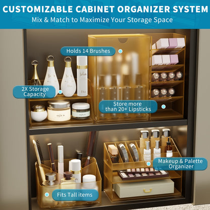 Modern Acrylic Cream Organizer – Elegant Storage for Skincare & Vanity Essentials