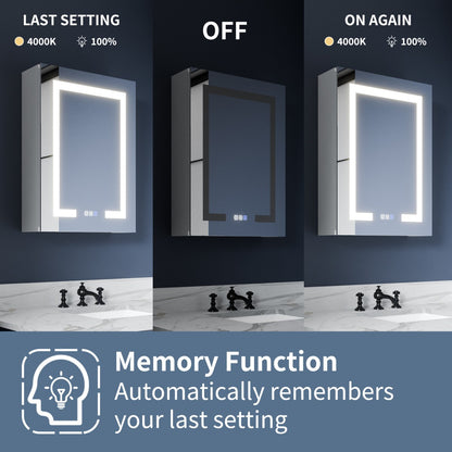 Boost-M1 52" W x 26" H Combination Medicine Cabinet with Mirror led Lighted Medicine Cabinet