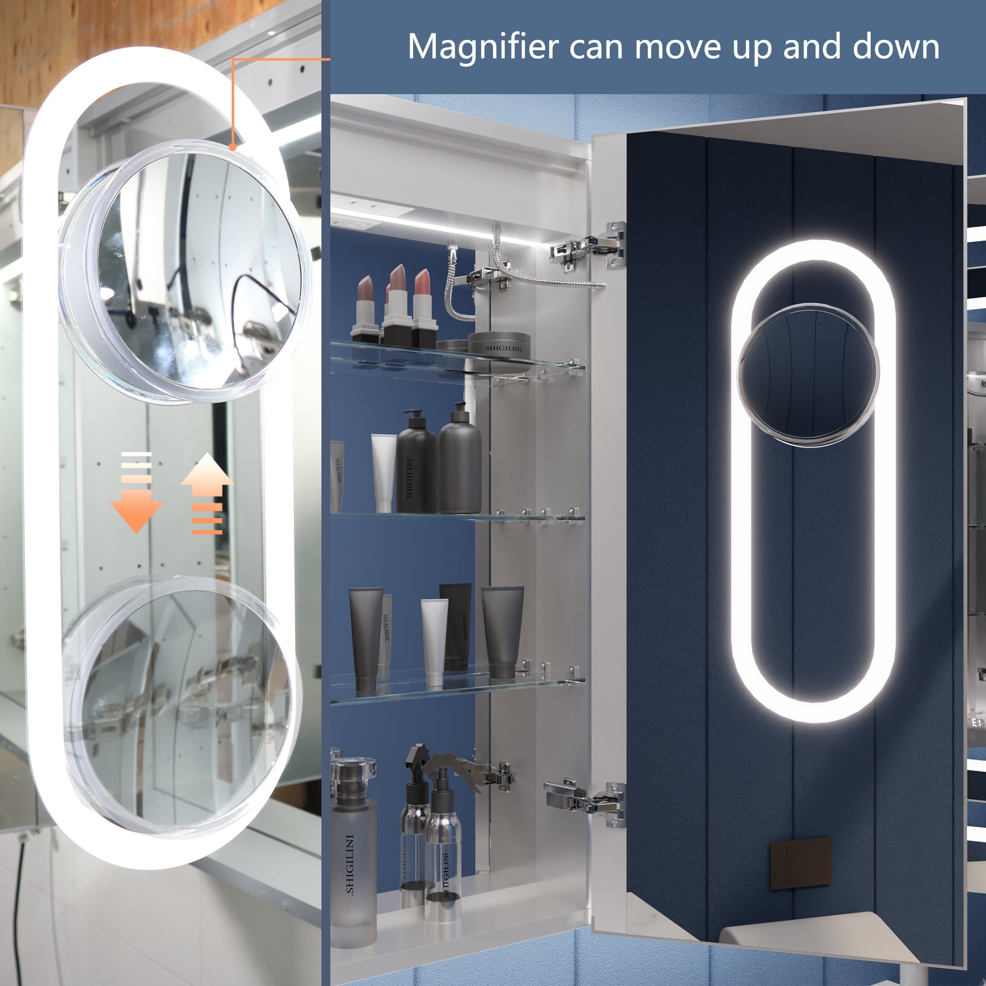 Medicine Cabinet with Outlet - Illusion 48