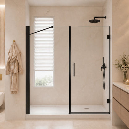 Custom Made Shower Doors | Hinged 10mm SGCC Tempered Glass Enclosure with Customizable Hardware