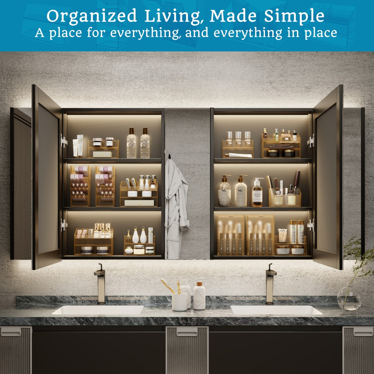Modern Acrylic Cream Organizer – Elegant Storage for Skincare & Vanity Essentials