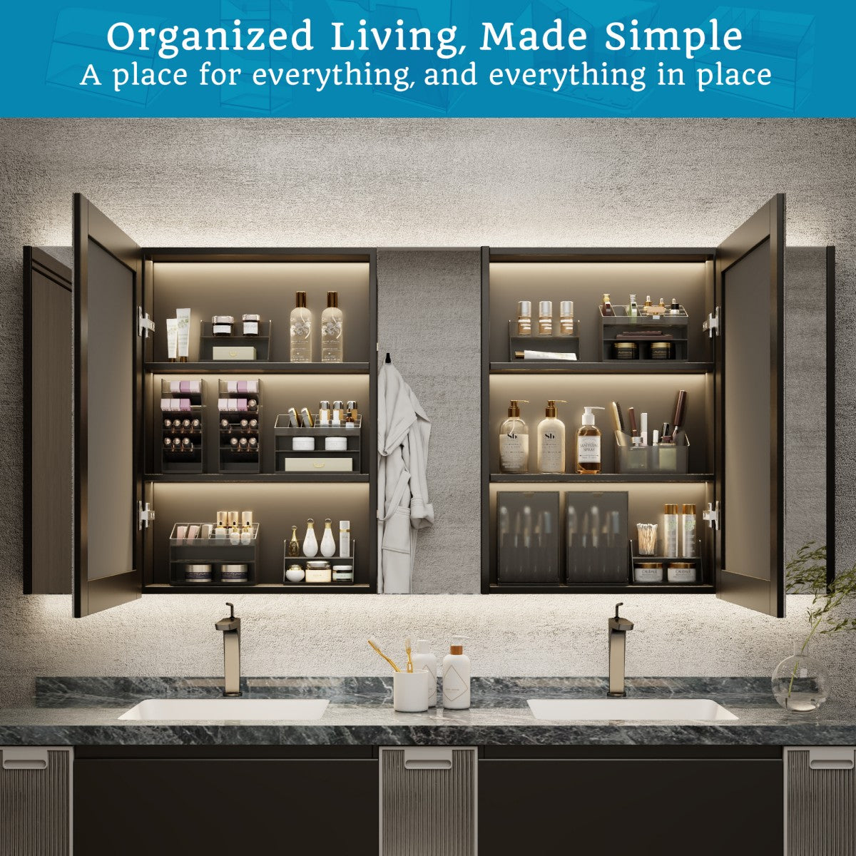 Modern Acrylic Cream Organizer – Elegant Storage for Skincare & Vanity Essentials