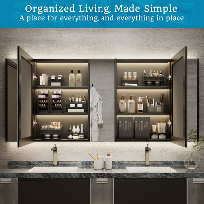 Medicine Cabinet Organizer Premium Collection(4 organizers) – Elegant Storage for Everyday Essentials
