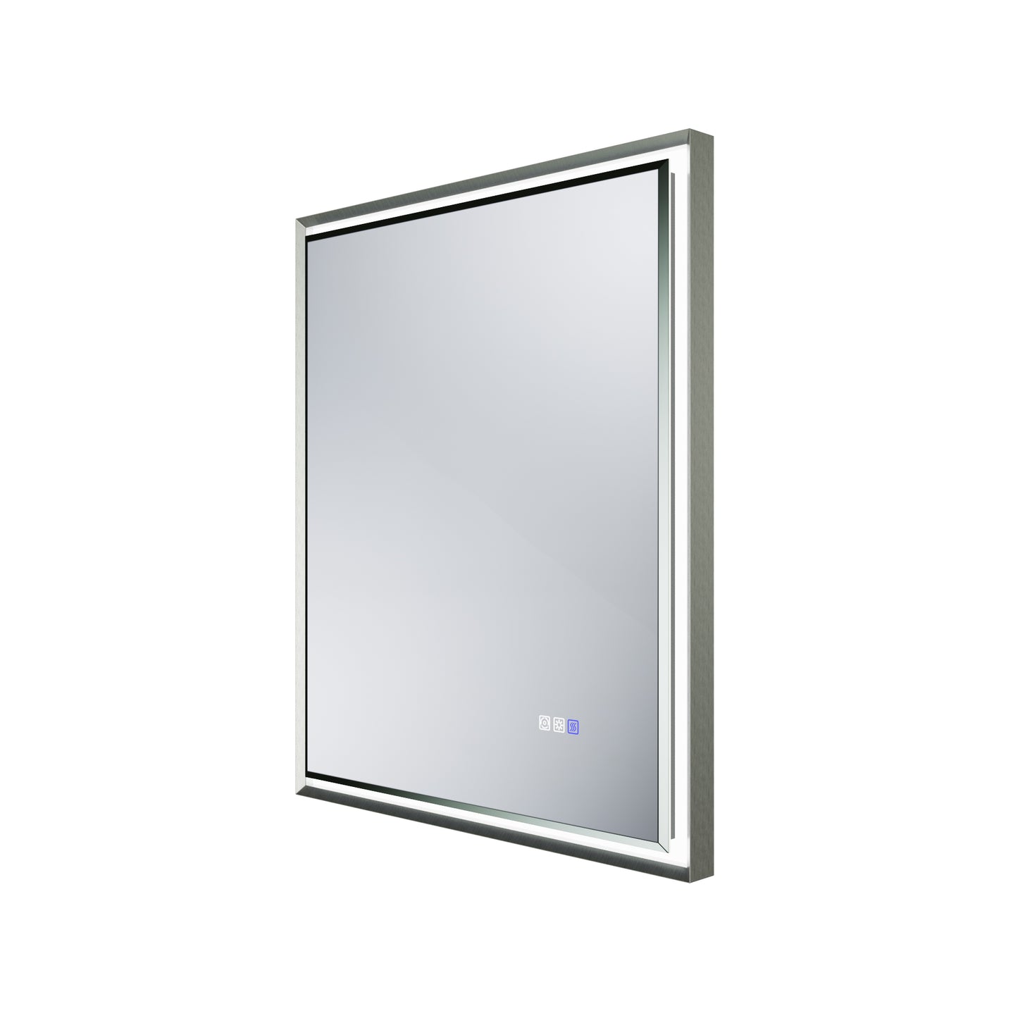 30"W x 36"H Lighted Mirrors | Verloar Brushed Nickel Front-Lit Mirror