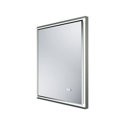 30"W x 36"H Lighted Mirrors | Verloar Brushed Nickel Front-Lit Mirror