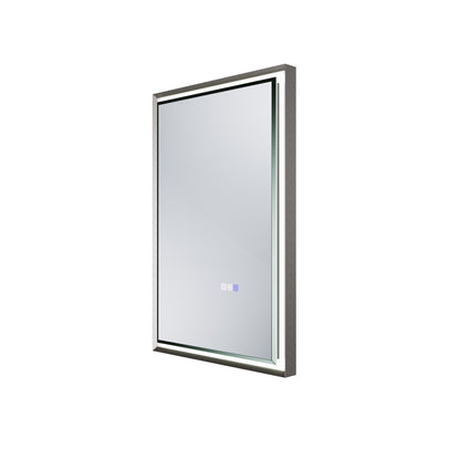 Verloar 22" W x 34" H Lighted Bathroom Mirror - Dimmable, Anti-Fog, Front-Lit Illumination in Brushed Nickel
