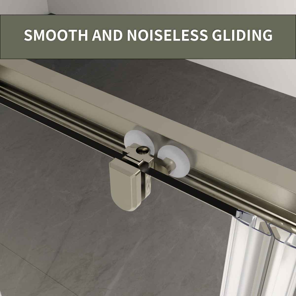 Holden 50-54.W x 70.H Easy Clean Double Framed Sliding Shower Door with 1/4" (6mm) Clear SGCC Tempered Glass, Brushed Nickel Finish,Burshed Nickel (Copy)
